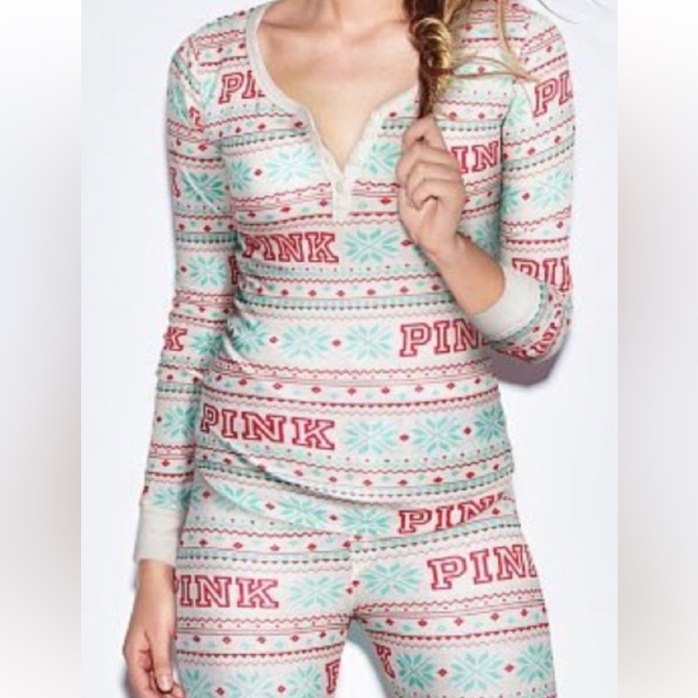 Pink Holiday Pajama Set